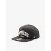 Represent Mens Faded Black Owners Logo-embroidered Cotton Baseball Cap In Gray