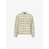 Represent Mens Green Sheer Flannel Check-print Woven Shirt Xxl In Multi