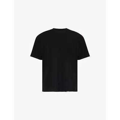 Represent Mens Black Initial Short-sleeves Oversized Cotton-jersey T-shirt