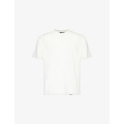Represent Mens Flat White Initial Short-sleeves Oversized Cotton-jersey T-shirt Xxl