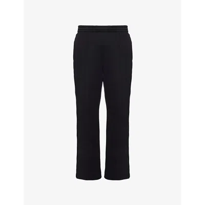 Represent Mens Black Initial Two-slip-pockets Straight-leg Relaxed-fit Cotton-jersey Jogging Bottoms Xxl