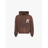 Represent Mens Cedar Initial Oversized Cotton-jersey Hoody Xl In Cedar