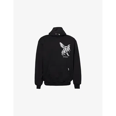 Represent Mens  Elegance In Motion Cotton-jersey Hoody In Jet Black