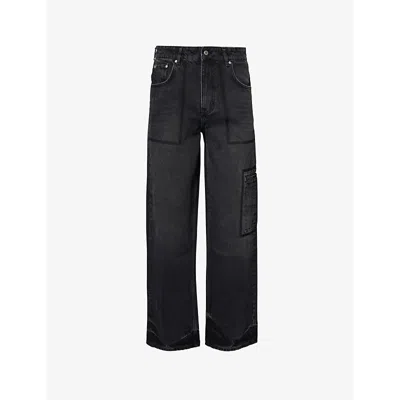 Represent Mens  R3 Drive Straight-leg Denim Jeans In Jet Black