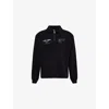 Represent Team Rep Logo Half-zip Cotton Sweatshirt In Jet Black