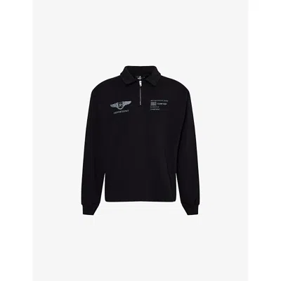 REPRESENT MENS REPRESENT TEAM QUARTER ZIP COTTON-JERSEY TOP