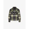 Represent Mens Jet Black Textured Padded Woven Overshirt Xl In Black
