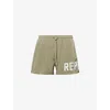 Represent Mens Logo-print Regular-fit Swim Shorts Khaki In Khaki