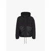 Represent Mens Layered Hooded Canvas-down Jacket Jet Black In Jet Black