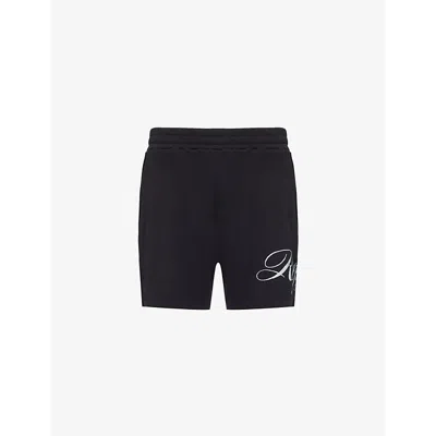Represent Mens Black Owners Club Script Two-slip-pockets Regular-fit Cotton-jersey Shorts Xxl