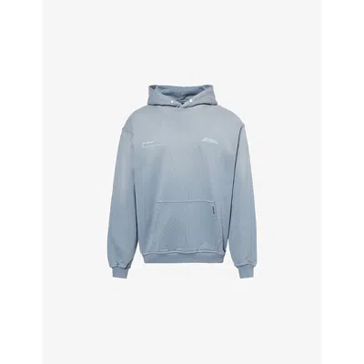 Represent Mens  Brand-print Relaxed-fit Cotton-jersey Hoody In Gray