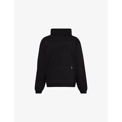 Represent Mens Black Embroidered-initial Oversized Cotton-jersey Hoody Xxl