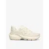 Represent Mens Beige Fashion Runner Mesh And Leather Low-top Trainers