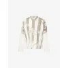 Represent Mens Flat White Graphic-print Football Long-sleeve Cotton And Hemp Top Xxl In White