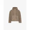 Represent Mens Rock Hooded Fleece Two-slip-pockets Oversized Woven Jacket In Rock