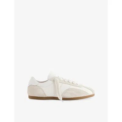 Represent Mens  Low Pro Leather And Suede Trainers In White
