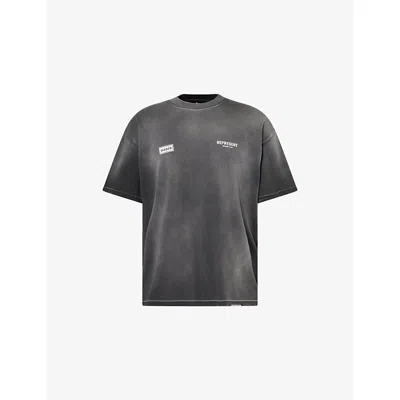 Represent Mens  Oasis Owner Club Logo-embossed Cotton T-shirt In Black