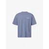 Represent Mens Dusty Blue Owners Club Script Logo-printed Cotton T-shirt In Purple