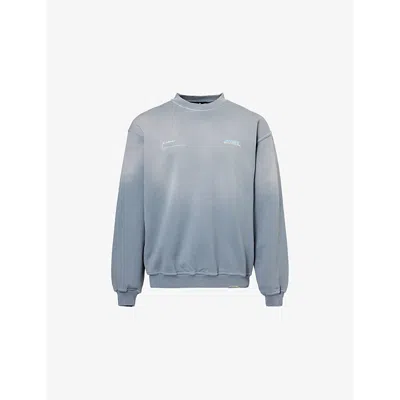 Represent Mens Patron Of The Club Brand-print Relaxed-fit Cotton-jersey Sweatshirt Washed Grey Xxl