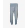Represent Mens Patron Of The Club Brand-print Straight-leg Relaxed-fit Cotton-jersey Jogging Bottoms Washed Gr In Washed Grey