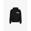 Represent Raceway Cotton Hoodie In Jet Black