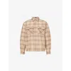 Represent Mens Sheer Flannel Check-pirnt Woven Shirt Brown Check Xl