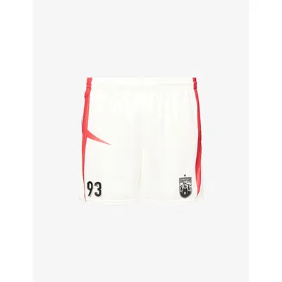 Represent Mens Flat White Spike Football Woven Shorts