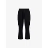 Represent Mens Standard Cargo Drawstring Stretch-cotton Trousers Black Xl In Black