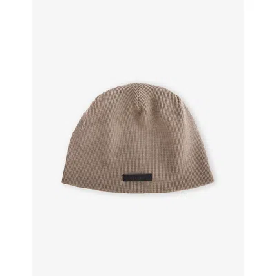 Represent Mens  Waffle Logo-patch Cotton Beanie In Vintage Falcon
