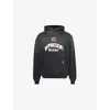 Represent Mens  X Belstaff Embossed-branding Relaxed-fit Cotton-jersey Hoody In Shadow