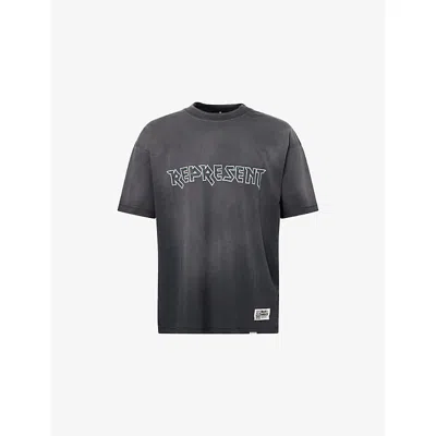 Represent Mens Aged Black  X Iron Maiden Anniversary Dreams Cotton T-shirt