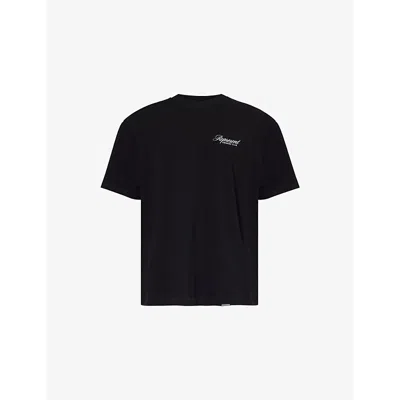 REPRESENT MENS SCRIPT SHORT-SLEEVES OVERSIZED COTTON-JERSEY T-SHIRT BLACK