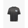 Represent Mens Stained Black Relaxed-fit Graphic-print Cotton T-shirt Xxl In Gray
