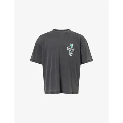 Represent Mens Vintage Grey The Viper Dice Graphic-print Cotton T-shirt In Gray