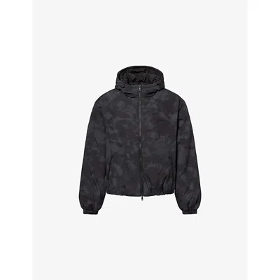 Represent Mens Cyclone Hooded Shell Jacket Vulcan In Blue