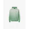 Represent Relaxed Fit Cotton Hoodie With Printed Logo In Green