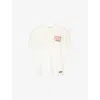 Represent Mens Washed Ecru Relaxed-fit Graphic-print Cotton T-shirt Xxl In White