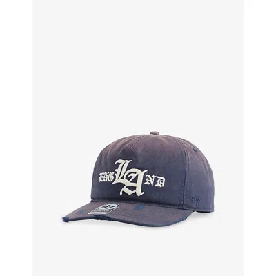 Represent Mens Washed Navy Old Eng Cotton Baseball Cap In Blue