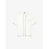 Represent Mens Whisper White Oversized Boxy-fit Woven Shirt Xxl In White