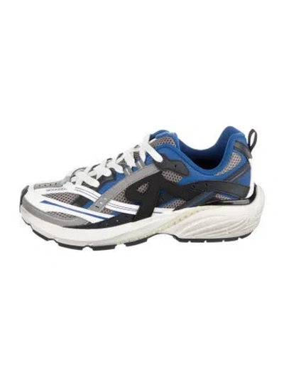 Pre-owned Represent Mesh Colorblock Pattern Sneakers W/ Tags In Blue