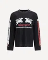 Represent Long Sleeve Crew Neck Graphic Text T-shirt In Black