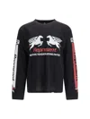 Represent Long Sleeve Crew Neck Graphic Text T-shirt In Multi