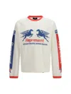 Represent Crew Neck Long Sleeves Graphic Print Trim In Neutral