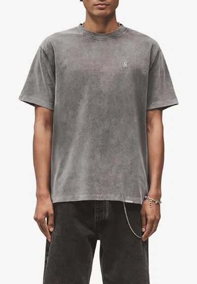 Represent Metal R Vintage Washed T-shirt In Gray