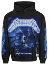Represent 'ride The Lightning X Metallica' Gray Hoodie With Front And Back Print In Cotton Man In Gray