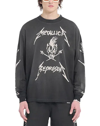 Represent Metallica Garage Graphic Long Sleeve Tee In Black