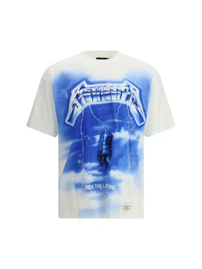 Represent 'ride The Lightning X Metallica' White T-shirt With Front And Back Print