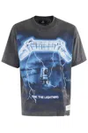 Represent Ride The Lightning X Metallica Gray T-shirt With Front And Back Print In Cotton Blend Man In Vintage Grey