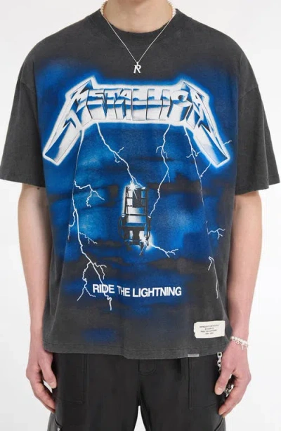 REPRESENT REPRESENT METALLICA RIDE THE LIGHTNING COTTON & HEMP GRAPHIC T-SHIRT