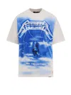 Represent 'ride The Lightning X Metallica' White T-shirt With Front And Back Print In White